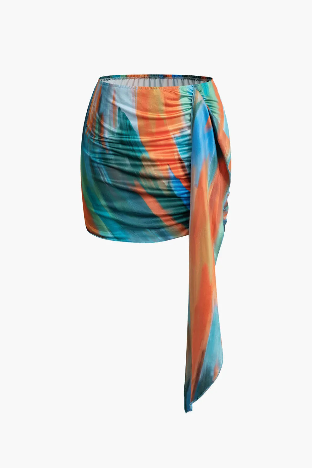 MICAS Skirt Sets|Vacation Sets-Ombre Tie Halter Tank Top And Mini Skirt Set MULTICOLOR