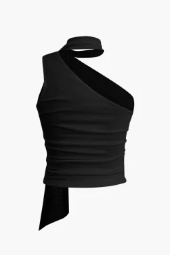 MICAS Tank Tops & Cami-One-shoulder Tank Top With Scarf