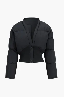 MICAS Outerwear|Outerwear-Padded Patchwork Puffer