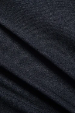 MICAS Blazers|Skirt Sets-Patchwork Denim Notched Lapel Blazer And Skirt Set BLACK