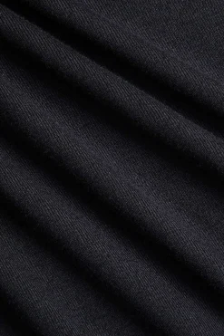 MICAS Long Sleeve Dresses|Mini Dresses-Patchwork Long Sleeve Mini Dress BLACK