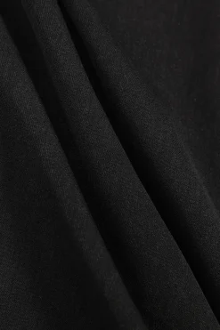 MICAS Long Sleeve Dresses|Mini Dresses-Patchwork Long Sleeve Mini Dress BLACK