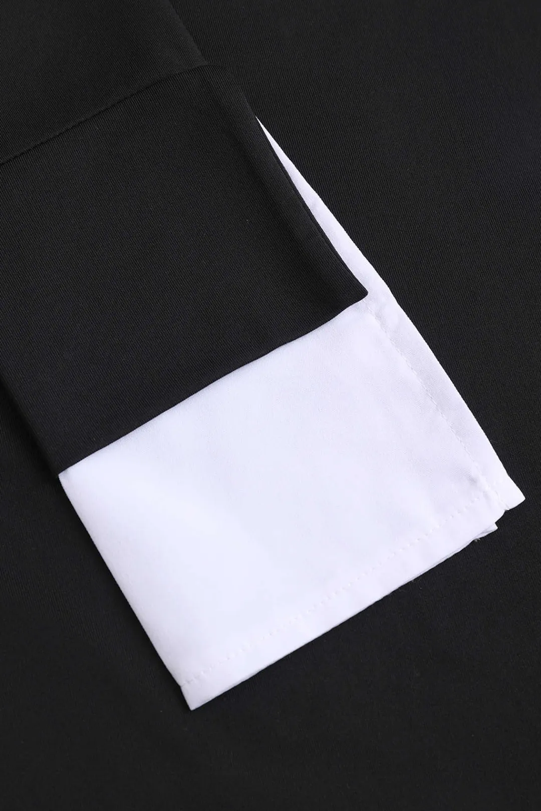 MICAS Mini Dresses|Long Sleeve Dresses-Patchwork Long Sleeve Off Shoulder Mini Dress BLACK