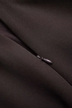 MICAS Mini Dresses-Patchwork Mesh Sleeveless Mini Dress COFFEE