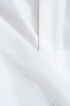 MICAS Bodysuits-Patchwork V-Neck Long Sleeve Bodysuit WHITE