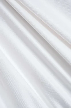 MICAS Bodysuits-Patchwork V-Neck Long Sleeve Bodysuit WHITE