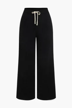 MICAS Knitwear|Knit Sets-Patchwork V-Neck Sweater Cardigan And Pants Set