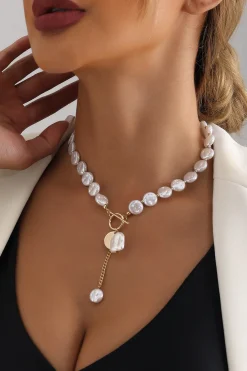 MICAS Necklaces|Accessories-Pearl Baroque Necklace GOLD