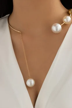 MICAS Necklaces|Accessories-Pearl Decor Necklace GOLD