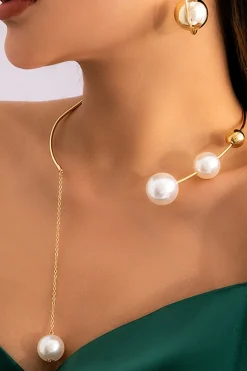 MICAS Necklaces|Accessories-Pearl Decor Necklace GOLD