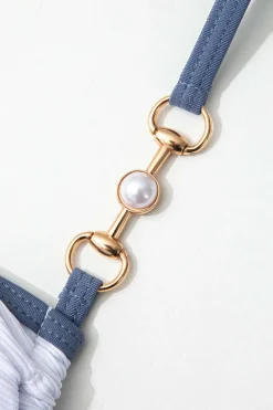 MICAS Swimwear|Vacation Sets-Pearl Detail Halter 2-piece Bikini Set