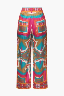 MICAS Pants-Printed High Waisted Wide Leg Pants MULTICOLOR