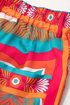 MICAS Pants-Printed High Waisted Wide Leg Pants MULTICOLOR