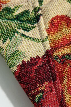 MICAS Tube Tops-Retro Floral PatternTie-Up Tube Top MULTICOLOR