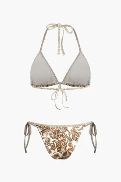 MICAS Swimwear|Vacation Sets-Retro Print Halter Bikini Set