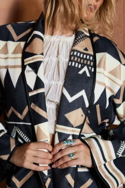 MICAS Outerwear|Outerwear-Retro Print Jacket MULTICOLOR