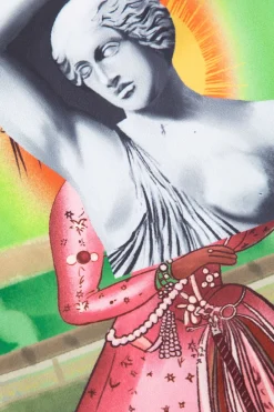 MICAS Tank Tops & Cami-Retro Statue Print Tank Top GREEN