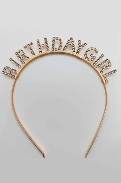 MICAS Accessories-Rhinestone 'Birthday Girl' Tiara Headband ROSE GOLD