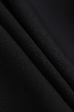 MICAS Mini Dresses-Rhinestone Bow Cut Out Mini Dress BLACK