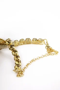 MICAS Shoes|Shoes-Rhinestone Pointed Toe High Heels GOLD