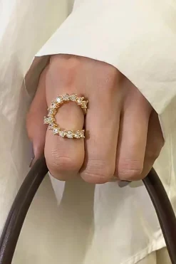 MICAS Accessories-Rhinestone Rings GOLD