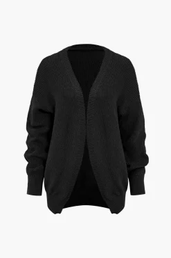 MICAS Knitwear|Knit Sets-Ribbed Knit Dress And Cardigan Set