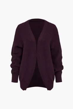 MICAS Knitwear|Knit Sets-Ribbed Knit Dress And Cardigan Set