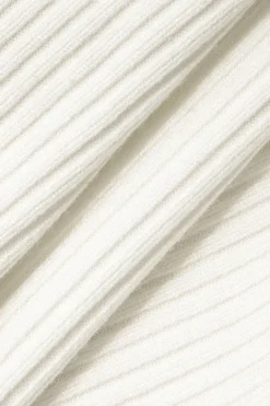 MICAS Vacation Sets|Knit Sets-Ribbed Knit Polo Top And Pleated Skirt Set Contrast Color