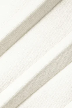 MICAS Vacation Sets|Knit Sets-Ribbed Knit Polo Top And Pleated Skirt Set Contrast Color