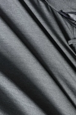 MICAS Mini Dresses-Round Neck Patchwork Sleeveless Mini Dress GRAY