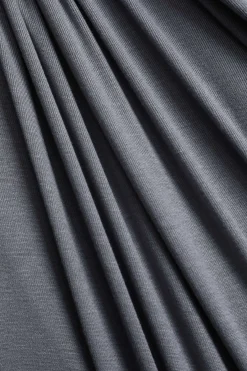 MICAS Mini Dresses|Long Sleeve Dresses-Ruched Button Long Sleeve Mini Dress GRAY