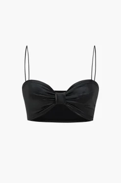 MICAS Tank Tops & Cami-Ruched Detail Slip Cami Top BLACK