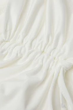 MICAS Skirts-Ruched Drawstring Asymmetric Mini Skirt