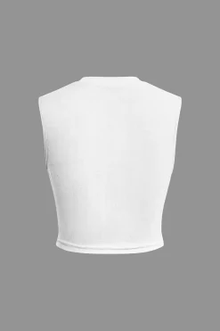 MICAS Short Sets-Ruched Sleeveless Top and Drawstring Shorts Set