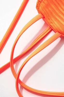 MICAS Swimwear-Ruched Tie Halter Bikini Set