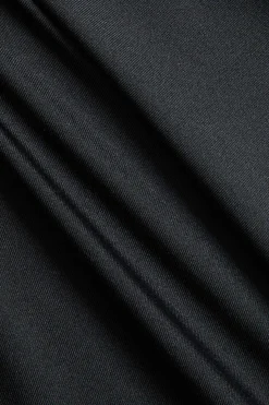 MICAS Long Sleeve Dresses|Maxi Dresses-Ruched V-Neck Long Sleeve Maxi Dress BLACK