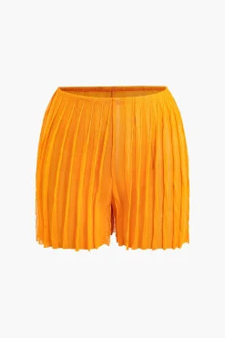 MICAS Shorts-Ruffle Layer Shorts TANGERINE