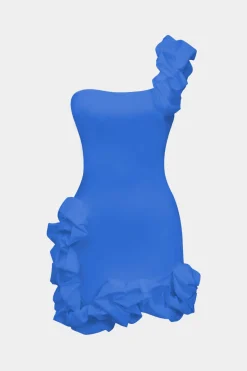 MICAS Mini Dresses-Ruffle One Shoulder Mini Dress