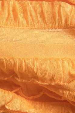 MICAS Pant Sets-Ruffled Textured Halter Crop Top And Wide-Leg Pants Set