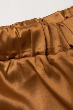 MICAS Pant Sets-Satin Button Up Long Sleeve Shirt And Pants Set