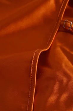 MICAS Corset & Bustier Tops-Satin Draped Corset Top ORANGE