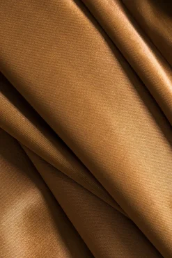 MICAS Skirts-Satin Patchwork Skirt BROWN