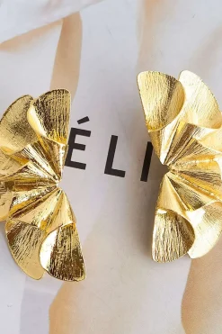 MICAS Earrings|Accessories-Sector Metal Earrings GOLD