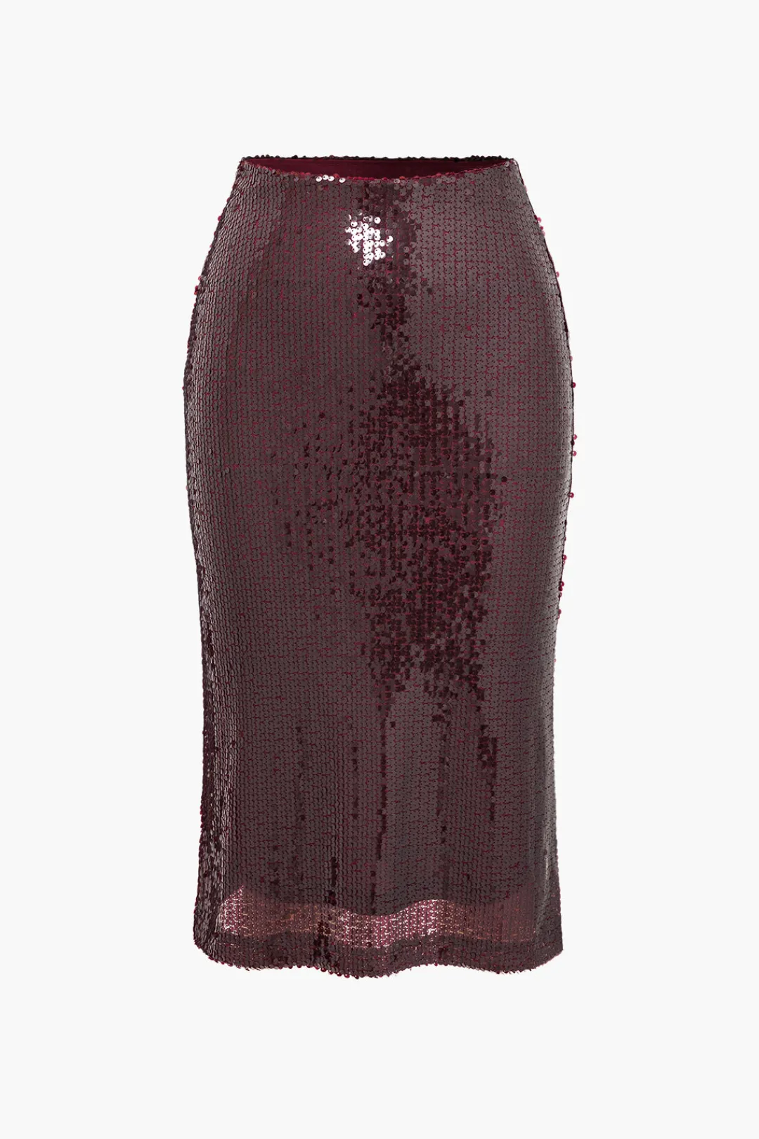 MICAS Skirt Sets-Sequin Cami Top And Skirt Set BURGUNDY