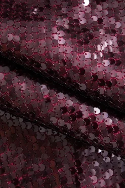 MICAS Skirt Sets-Sequin Cami Top And Skirt Set BURGUNDY