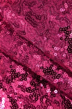 MICAS Mini Dresses-Sequin Feather Sleeveless Mini Dress RASPBERRY