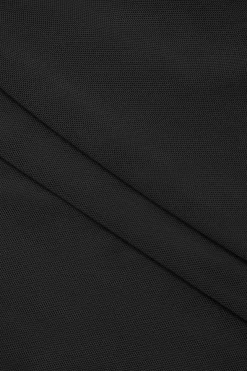 MICAS Mini Dresses-Sheer Mesh Ruffle Trim Asymmetrical Cross Backless Mini Dress