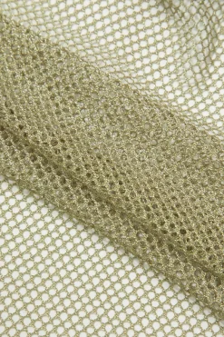 MICAS Midi Dresses-Sheer Mesh Slit Cover-up Dress