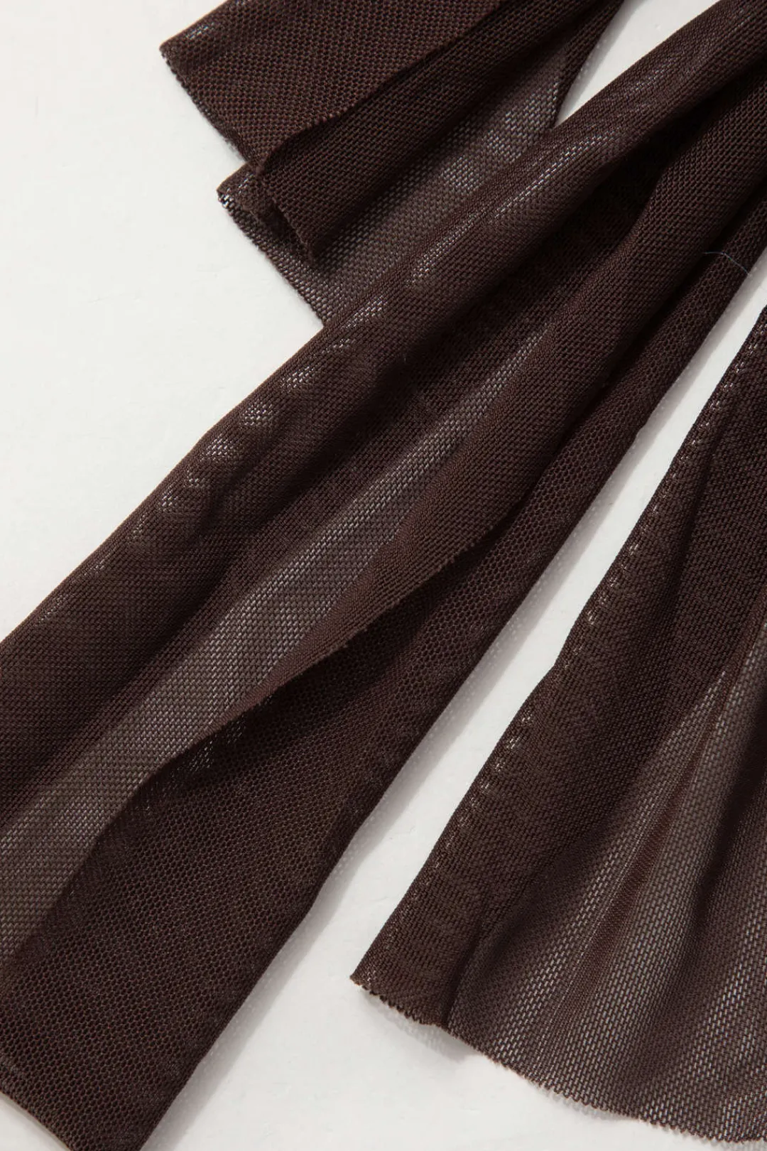 MICAS Midi Dresses-Sheer Mesh Wrap Tie Ribbon Mini Dress