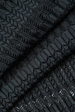 MICAS Swimwear-Sheer Off Shoulder Bell Sleeve Cover Up BLACK